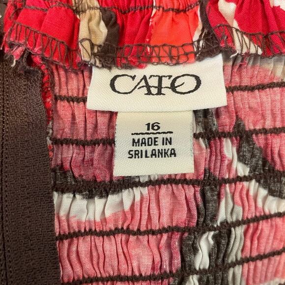 Cato Women Dress 16 Multicolor Abstract Print Smock Back Retro Style Rockabilly - Picture 2 of 16